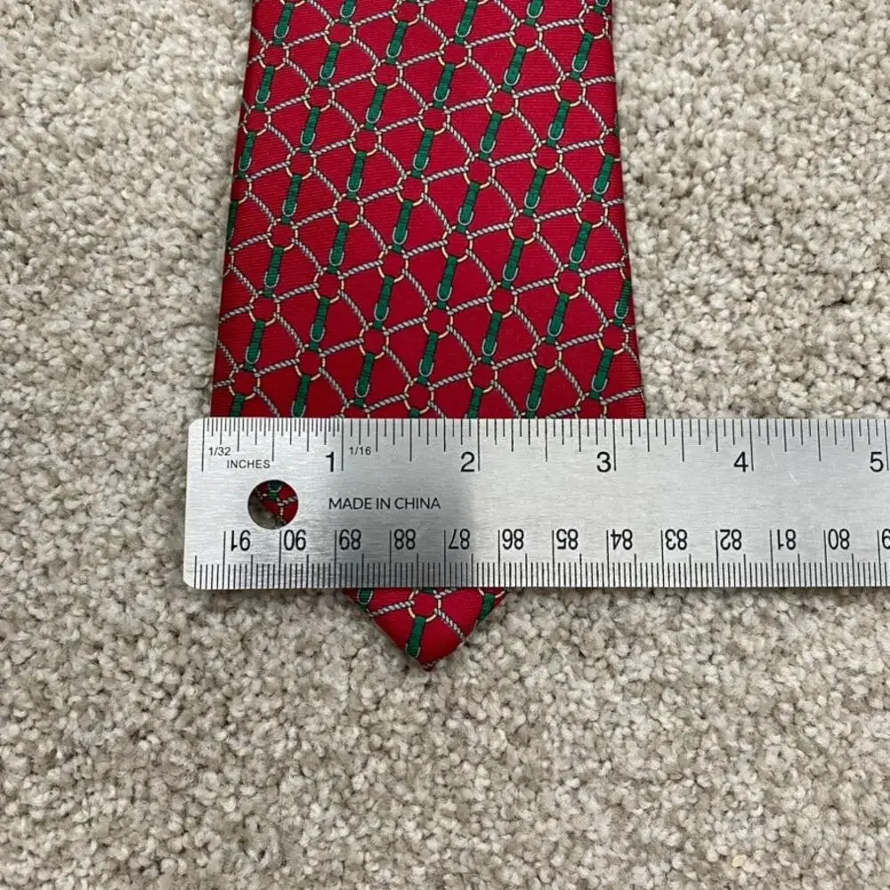 Vintage Oakton LTD Tie Mens Horse Bit Equestrian Silk Preppy Formal Wedding